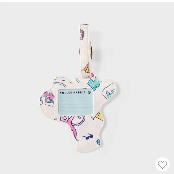 Roller Rabbit Pink Monkey Luggage Tag - Picture 2 of 3